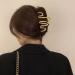 Gold French Wave Hair Claw Clip - Elegant Hair Barrette for Women and Girls - Buy Online on GoSupps.com