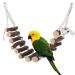 Bird toys vegen bird wood ladder toy with landing site bird cage Accessories for budgie parrot parrots gray parrot nymphensittiche finchen sitt che kakadus aras wood (1stk.)