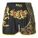 QinCiao Muay Thai Shorts for Men and Women MMA Gym Boxing Kickboxing Shorts Fitness Trunks Black Medium