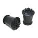 fiXte Heavy Duty Replacement Walking Stick Cane Crutch Hiking Pole Rubber End Ferrule Black 16mm (2)