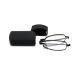 Hubeye foldable reading glasses made of stainless steel mini anti-blue visual aid for men and women reading aid with hard shell case 2.00 black 2.0 dioptries