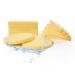 Facial Sponge Compressed 60 Pcs PVA Professional Makeup Removal Wash Round Face Sponges Spa Pads Exfoliating Cleansing for Women Yellow