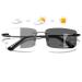 Lanomi reading glasses frameless photochrome varifocal glasses women men blue light filter borderless intelligent self -tinting sun reading average titan multifocal glasses black (photochrome) 1.5 x