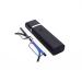 BILIZA Half Frame Blue Light Blocking Reading Glasses TR90 Rim Readers for Women Men with Portable Case Eye Strain 1.5X Black