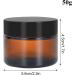 Amber Glass Containers - 6 Pack 30ml/50ml Refillable Ointment Pots for Cosmetics Creams & Oils - Eco-Friendly Brown Glass Jars for Women & Girls - Buy Online on GoSupps.com