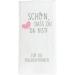 10x10 Handkerchiefs - 'It's Nice That You're Here' Grey-Pink for Weddings Baptisms & Communions | International Shipping Available - Buy Online on GoSupps.com