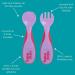 Vital Baby Nourish Chunky Cutlery Set - Soft Spoon & Fork for Easy Feeding - Comfy Handles - 2x Spoons 2 x Forks - Fizz - Buy Online on GoSupps.com