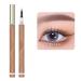 Upgraded 3D Waterproof Eyelash Pen Eyeliner Gray Brown Long Lasting Sweat Proof Quick-Drying Split Fork Lying Silkworm Mascara Pen Used for natural makeup (Light Brown)