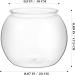 POPETPOP Plastic Fish Bowl Small Fish Tank Desktop Fish Tank Clear Round Fish Bowl 19.5X19.5X18CM Transparent - Buy Online on GoSupps.com