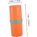 Frcolor Portable Travel Toothbrush Cup Holder - 2 Piece Toothbrush Carrier & Organizer for School Supplies - Orange 20x8.4x6.4cm - Buy Online on GoSupps.com