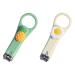 CUHZA 2 Piece Nail Clippers Set Nail Clippers Straight Clippers for Fingernails Nail Clippers Sharp Nail Cutter for Women Girls and Children (Yellow Green)