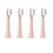 LIUCH Vacuum Replacement Brush Heads for T100 4PCS Sonic Electric Tooth Soft Bristle Caps Package Nozzles4Pink