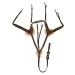 HKM breastplate with martingale lined with lambskin brown M