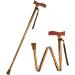 Folding Walking Stick Ultralight Travel Outdoor Trekking Walking Stick Backpack Portable Alpenstock Crutches Black Singlefoot - Buy Online on GoSupps.com