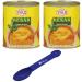 (Pack of 2) Swad Kesar Mango Pulp Sweetened (850g) (Free Miras Trademark 2-in-1 Measuring Spoon Included!)