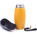 Vivaglory 750ml Dog Water Bottle - Portable Stainless Steel Pet Drinking Bottle with Large Trough for Hiking & Walking - Orange Yellow - Buy Online on GoSupps.com