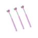 3 side toothbrush |3 sided autism toothbrush |Three-page toothbrush with soft hair V-shaped toothbrush with three bristles non-slip cleaning tooth b te purple-3 piece