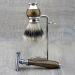 Luxury Men's Wet Shaving Set | Silver Tip Brush DE Safety Razor (Blades NOT Included) & Dual Stand | Free Alum Stick - International Shipping Available - Buy Online on GoSupps.com