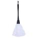 Rosrrtlm 1pc Fashion Turkey Feather Duster with Black Plastic Handle Cleaning Tool(white) 35cm