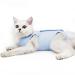 Dotoner Katzenbody After op anti-trolling for cat body operation skin disease recovery body cat clothing after castration e-neck band Alternative for cats dogs (S blue) S blue