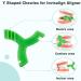 Y-Shaped Chewies for Invisalign Aligners | Orthodontic Munchies (2 Pieces Green) - Enhance Comfort & Fit - Buy Online on GoSupps.com