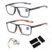 Men's Sports Ultra-Light Anti-Blue Light Presbyopic Glasses Cycling Dual Focus Reading Glasses Portable Ultra-Light Readers.(1 x black+orange) 1 x black+orange