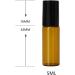 Topsky 12 Pack 5ml Brown Roll-On Glass Bottles - Refillable Essential Oil Lotion & Perfume Containers with Stainless Steel Rollers - Buy Online on GoSupps.com