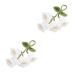 Zerodeko 2pcs Lily of The Valley Pendant Braids Accessories Embellishments for Crafting Small Crochet Flower Whitex2pcs 11X5CMx2pcs