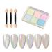 zalati Lot de 6 poudres ongles chrom es effet miroir m tallique pour d coration d'ongles