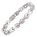 Magnetic Ankle Bracelets for Women Men Titanium Steel Silver Magnetic Ankle Fashion Jewelry Present (0088S)
