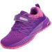KUBUA Kids Sneakers for Boys Girls Running Tennis Shoes Lightweight Breathable Sport Athletic 13 Little Kid Purple