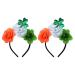 Amosfun Clover Headband St. Patrick Day Headband Colorful Rose Hair Hoop Carnival Cosplay Party Hairbands Irish Party Hair Accessory St. Patrick Day Carnival Photo Props