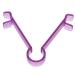 LALADEFIEE Lip Muscle Trainer Jaw Line Trainer Lift Tightener Mouth Tightening Tool Purple 9.30X7.70X1.50CM Purple