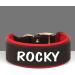 Personalized PU Leather Dog Collar for Big Dogs | Soft Padded XL Rottweiler & Mastiff | Custom Name Black Neck 48-58cm - Buy Online on GoSupps.com
