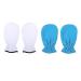 FRCOLOR 2 Pairs essential oil gloves spa gloves paraffin wax warmer paraffin bath liners paraffin wax mittens Portable Wax Gloves Supply Washable Paraffin Mitts hand mask flannel