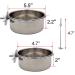 Stainless Steel Parrot Feeding Cups with Clamp Holder (3 Pcs) - Ideal for Macaw, African Gray, Parakeet, Canary, Cockatiel, Conure - Bird Cage Feeding Bowls by Hamiledyi - Buy Online on GoSupps.com
