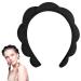URAQT Spa Headband for Women Soft Makeup Headband Sponge Padded Thick Terry Towel Cloth Hair Band Women Beauty Head Band for Face Washing Skincare Facial Mask Makeup Removal Yoga Sports Black