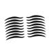 DRESSOOS 80 Pairs Eyeliner Eyeshadow Sticker Eyeliner Stencil Eyeliner Sticker with Eyelashes Crease Black
