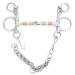 Ladiesshow Pelham Stainless Steel Pelham Bit Horse Bit Jointed Piece with Copper Roller Horse Chewing Mouth Roll (125 mm)