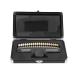 Tooth whitening shade guide 20 colors with engraved numbering portable aluminum case for before and after bleaching