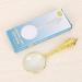 Magnifying 5X Gold 45mm Diameter Magnifier Glass Lens Metal Glass Mirror Flower Magnifier Complex Pattern Handle Magnifying Glass Loupe Good Times - Buy Online on GoSupps.com