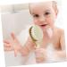 Organic Bamboo Baby Hairbrush Set for Natural Hair Care - Wooden Comb and Soft Wool Bristles for Infant Scalp and Toddler Bathing Essentials - Buy Online on GoSupps.com