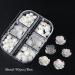 3D White Aurora Camellia Nail Charms - 90Pcs Elegant Wedding Nail Art Jewelry for DIY Decorations - Buy Online on GoSupps.com