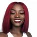 AliPearl 99J Short Bob Wig | 4x4 Lace Front Burgundy Human Hair for Black Women - 10 Inch Glueless Pre-Plucked - Buy Online on GoSupps.com