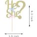 He or She Cake Topper Gold Glitter Gender Reveal Topper with Pink Blue Bows for Baby Shower Gender Reveal Party Decorations by Topfunyy - Buy Online on GoSupps.com