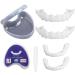 Brigtviee 2 Pairs of Dentures Cosmetic Snap Dentures for Upper and Lower Teeth Temporary Whiter Dentures for Women and Men Comfortable Clipin Veneers