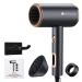 Hairdryers mewmewcat Portable Hair Dryer Low Noise Electric Hair Dryer for Home Barber Shop US Plug Gold