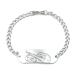 Sports ID Bracelet IDB-08SH - with Sister Hook Clasp - Stainless Steel - Personalized Engraving - Customized Bracelet Length - Child Youth or Adult