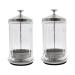 Beaupretty 2st scale sterilization of hairdressing tools Friseur Tools Friseur Tool bottle vascular tools Manicure tool nail box glass 10.5x10.5cmx2PCs Transparentx2Stk