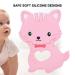 Shop Durable Baby Teether - Silicone Cat Shaped Teething Ring for Toddlers | Pink - Safe & Easy to Clean - Buy Online on GoSupps.com